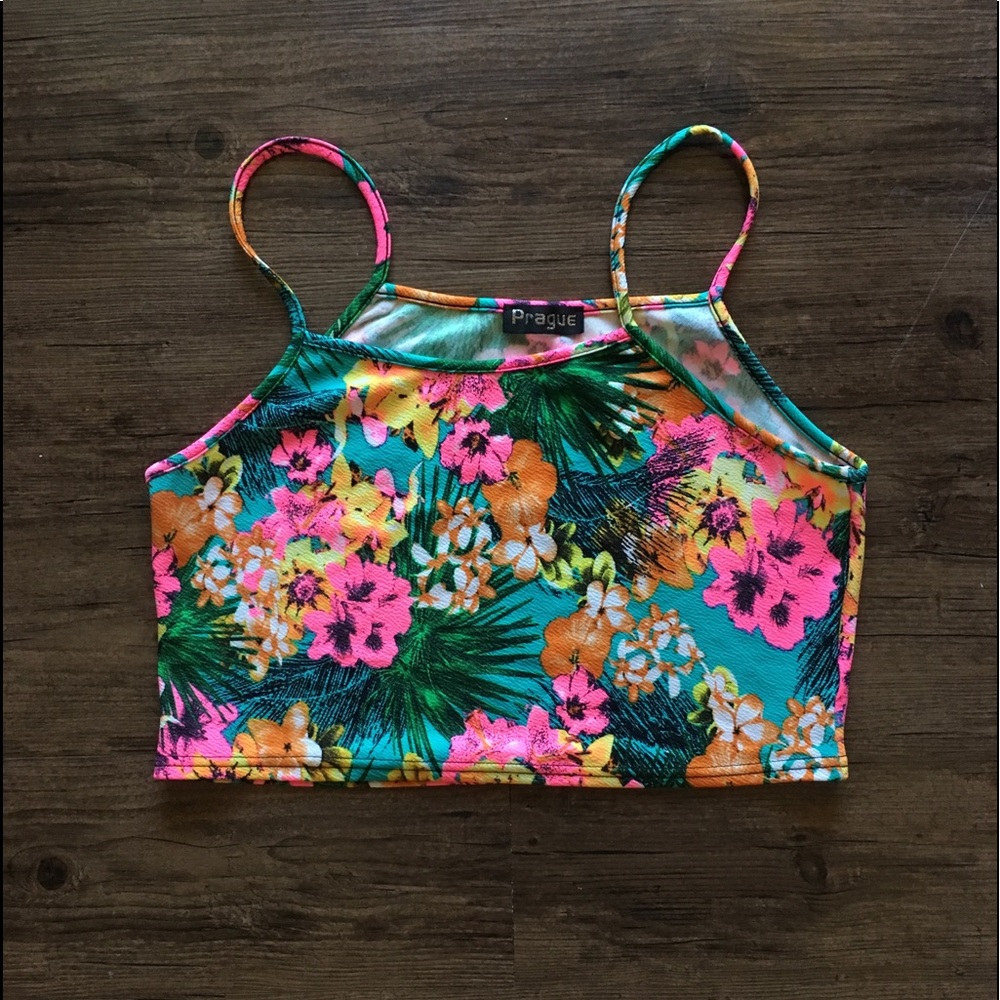 Prague Floral Crop Top - Picture 1 of 3